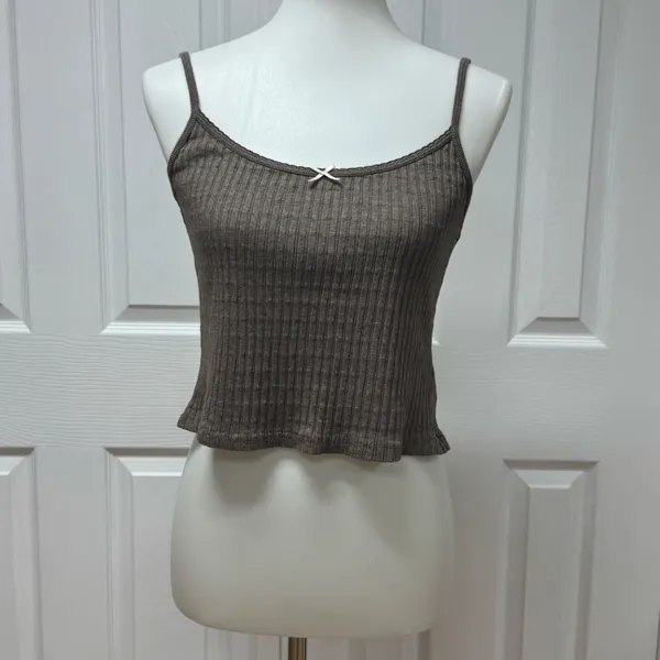 Brandi Melville Brown Skylar Bow Tank Top - One Size.‎ - Image 7