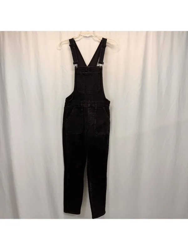 Madewell Black Denim Jean Overalls S Cabincore Minimalist Workwear Granola Girl - Image 2