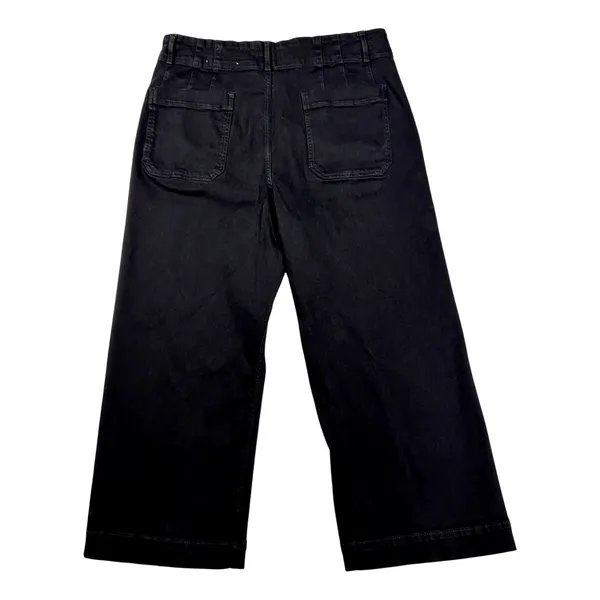 Anthropologie Maeve Jeans Women's 34 Colette Crop Wide Leg High Rise Pant Black - Image 6