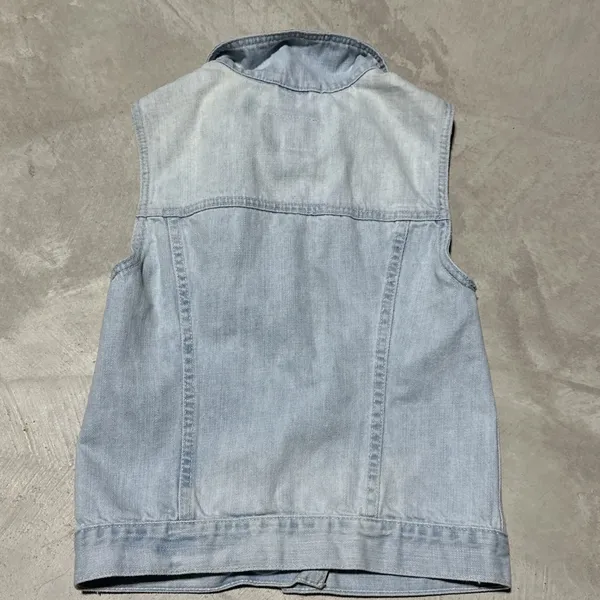 VaTg Y2K HOLLISTER Button Up Blue Jean Jacket Women's Size XS Denim Casual Coat - Image 6