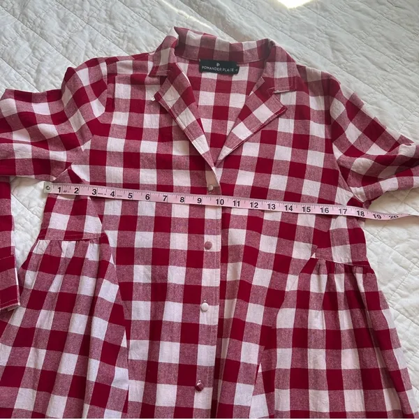 Tuckernuck Pomander Place Apple Red Gingham Scarlett Button Down Shirt NEW - Image 8