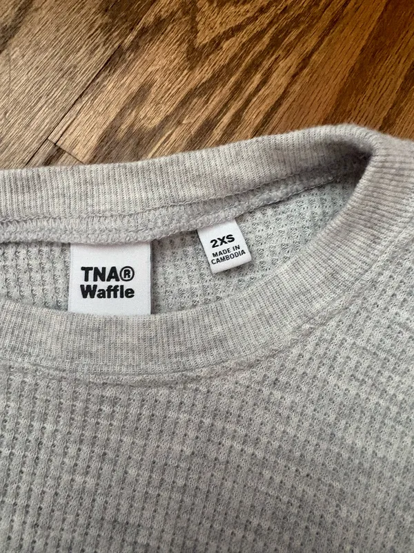 Long Sleeve Aritzia TNA Waffle - Image 2