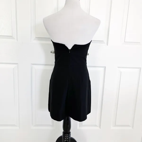 Black Halo Black Strapless Romper Party Cocktail Chic Contemporary Y2K - Image 5