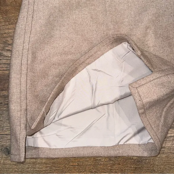 J. Crew Wool Viscose Blend Women’s Taupe Knit Mini Skirt - Image 4