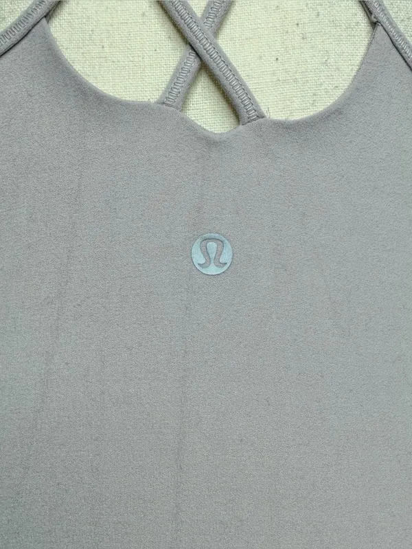 Lululemon Free To Be Tank Top Nulu Smoky Blush Pink 8 W1BFMS Criss Cross Straps - Image 3