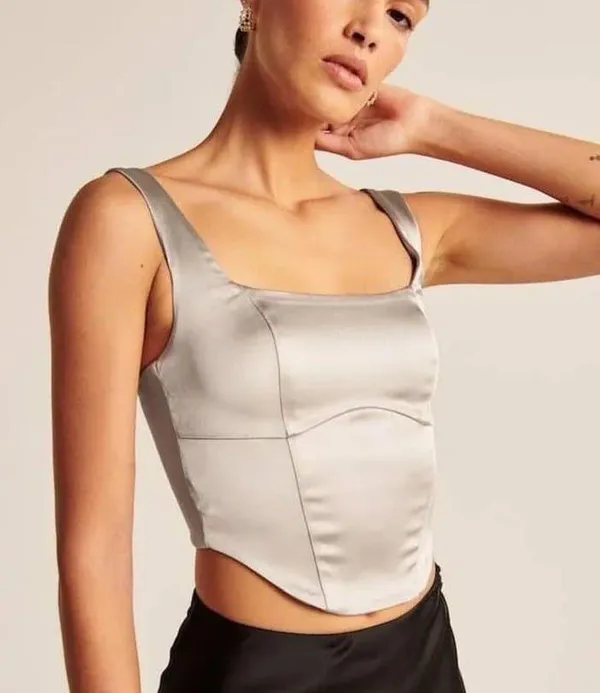 Abercrombie Satin Corset Top - Image 2