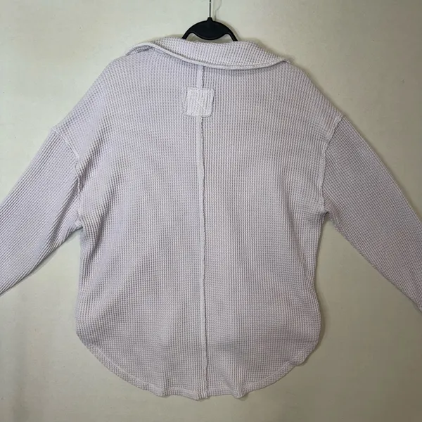 Aerie Lumberjane Waffle Polo Sweatshirt Size XS - Image 10