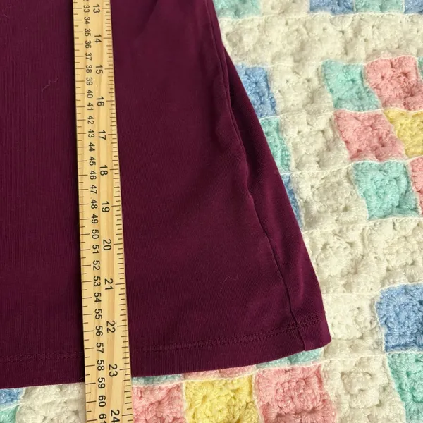 Jones New York Signature Long Sleeve Shirt Size XL Purple Cotton Crewneck - Image 7