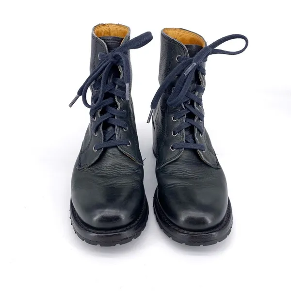 FRYE Sabrina 6G Lace Up Leather Boot Black/Blue 7.5 - Image 3