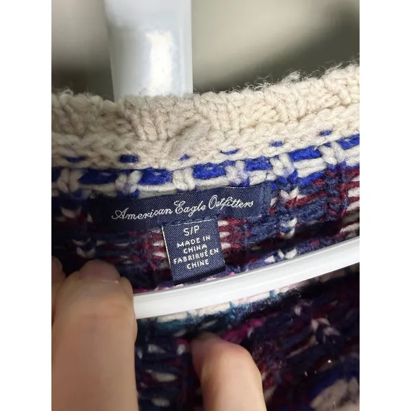 American Eagle Outfitters Fair‎ Isle Knit Sweater S Cottagecore Cabincore Ski - Image 4