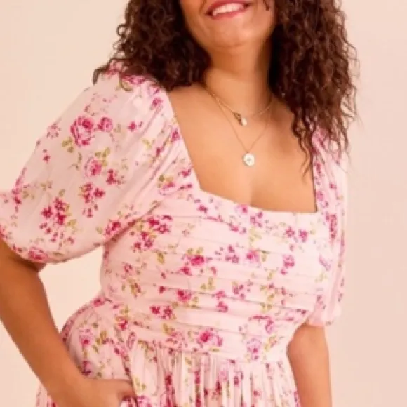 Arula Willow Pink Roses Maxi Dress NWT 1X - Image 4