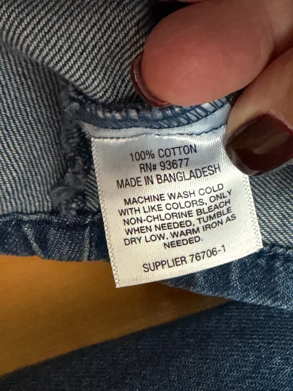NWT a.n.a Barrel Sleeve Denim Jacket Shirt Medium Wash XL - Image 8