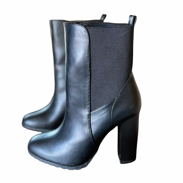NEW French Connection Jenna Vegan Leather Heeled Boots - Image 6