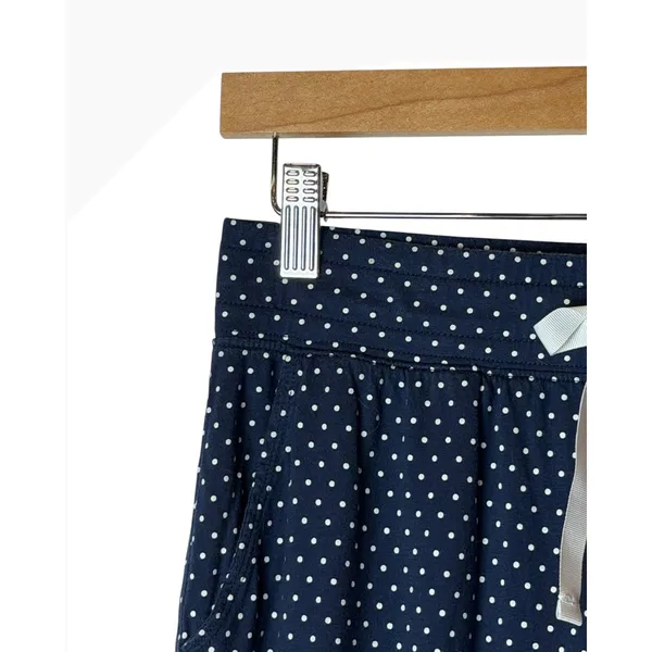 Gap Love by Gap Pajama Pants Women Small Navy Blue Polka Dot Loungewear Joggers - Image 5