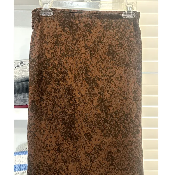 Open Edit Boho Brown Tulip Hem Flowy Knee Length Festival Earthy Skirt S NWT - Image 6