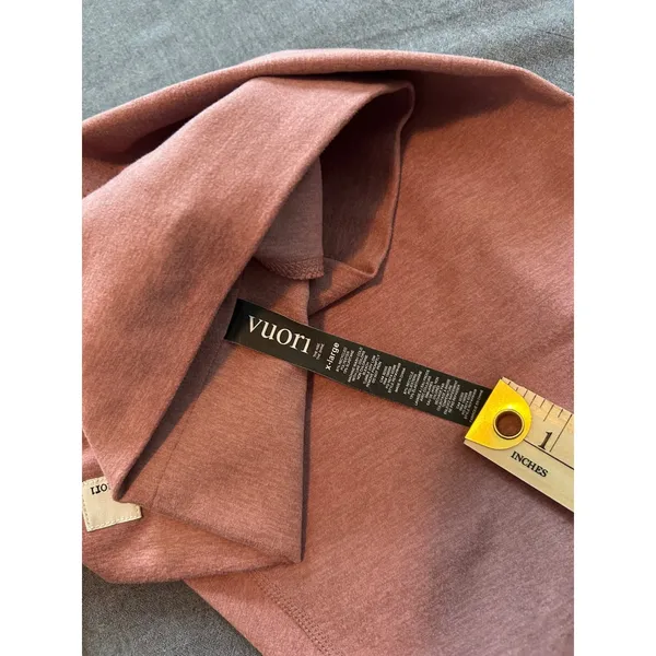 Vuori Performance Leggings Womens XL Terracotta Pink High Rise 7/8 Zip Pocket - Image 5