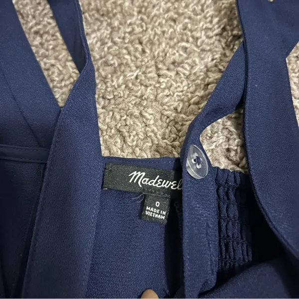 Madewell Smocked Button-Front Crop Jumpsuit - Image 6