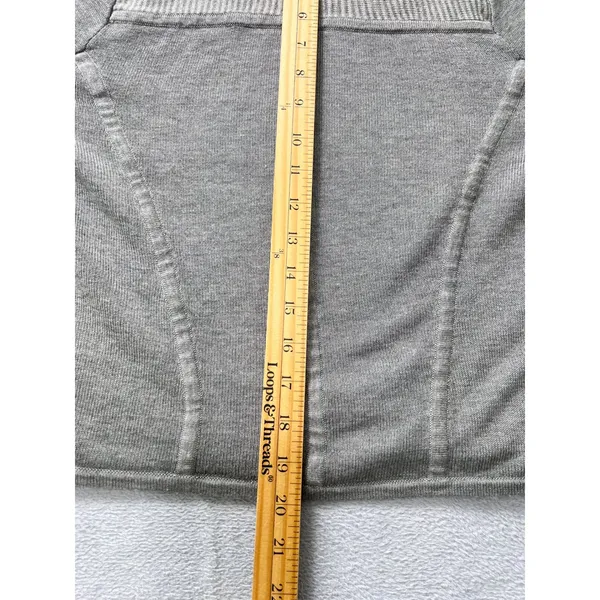 Lululemon Iconic‎ Sweater Wrap Gray Boolux Cashmere Blend Open Drape Cardigan - Image 8
