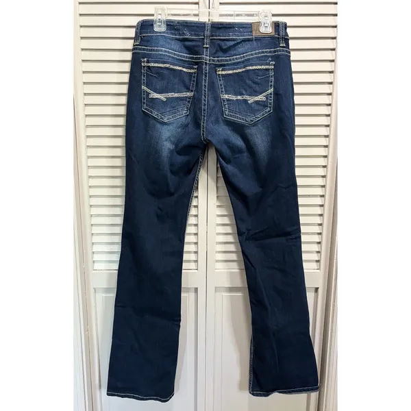BKE Denim Payton Dark Bootcut Jeans Pockets Embroidered Size‎ 30XL Low Rise - Image 4