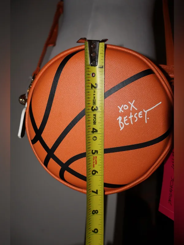 NWT Betsey Johnson Game Time Basketball Crossbody Bag Purse Whistle Charm - Image 3