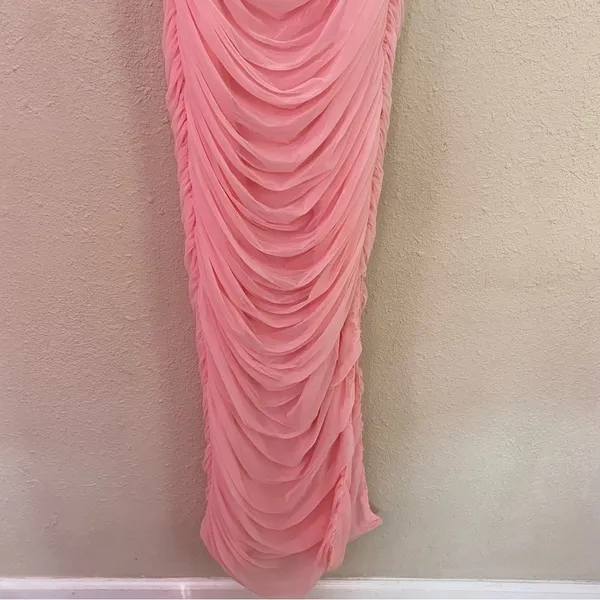 House of CB “Sofia” Fairy Pink Mesh Maxi‎ Dress strapless NWOT like fornarina XL - Image 8