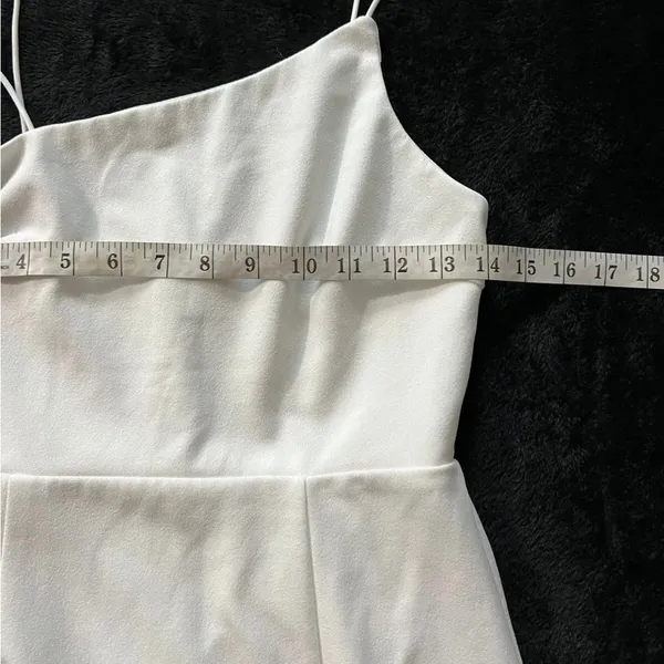 Lulus Party for Two Ivory‎ Asymmetrical Bodycon Mini Dress White Size Medium - Image 7