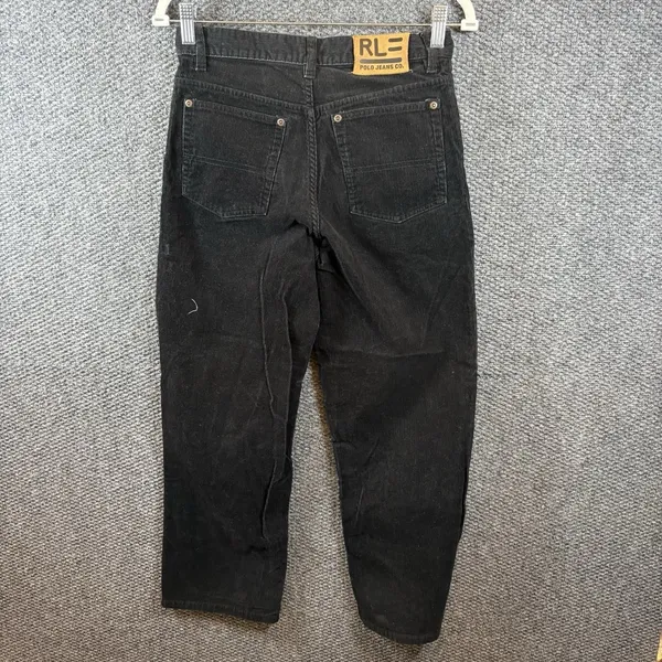 Polo Jeans Co. Ralph Lauren Women's 12 Black‎ Straight Leg Corduroy Chino Pants - Image 2