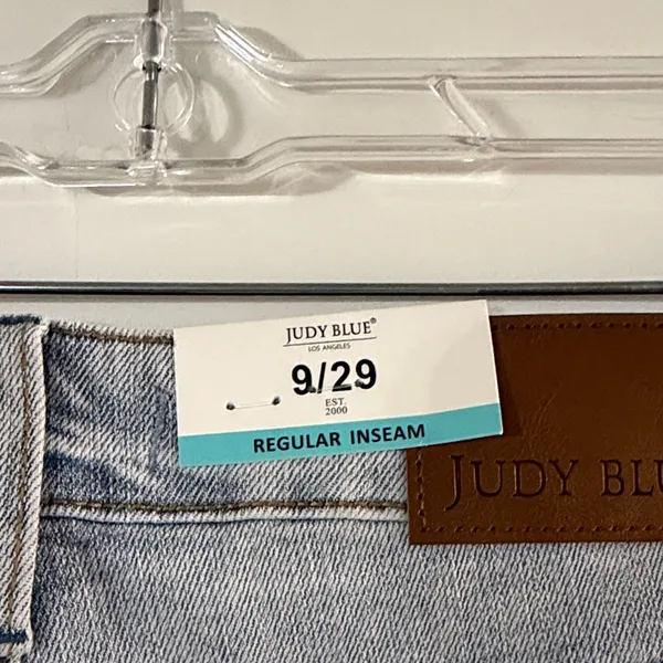 Judy Blue Light Wash Wide Leg Jeans - Pale Blue - Image 6