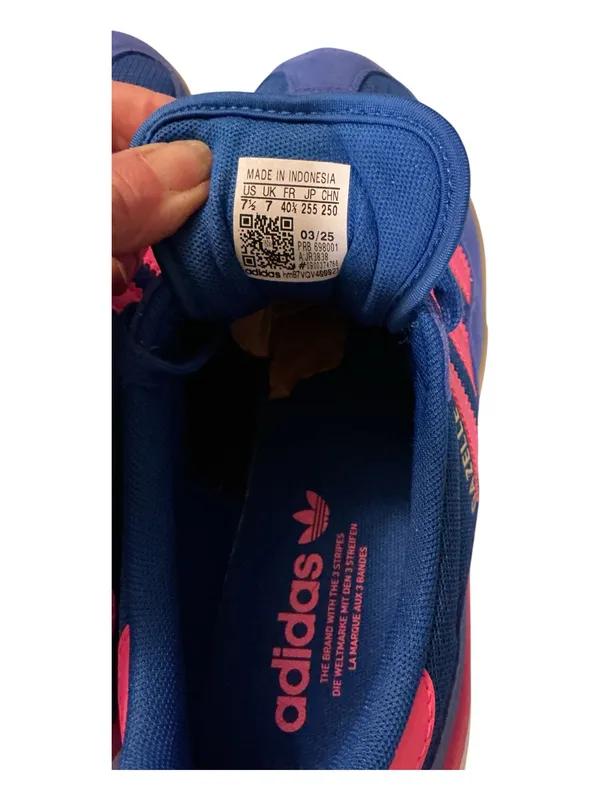 adidas Gazelle Sala Royal Blue Lucid Pink Sneakers NWOB Size 7.5 (JR3838) - Image 5