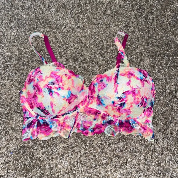 PINK lace padded bralette - Image 2