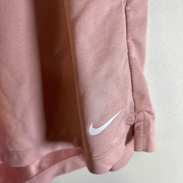 Nike Dri Fit‎ Women Pink Athletic Shorts Drawstring Logo Size M running yoga - Image 3
