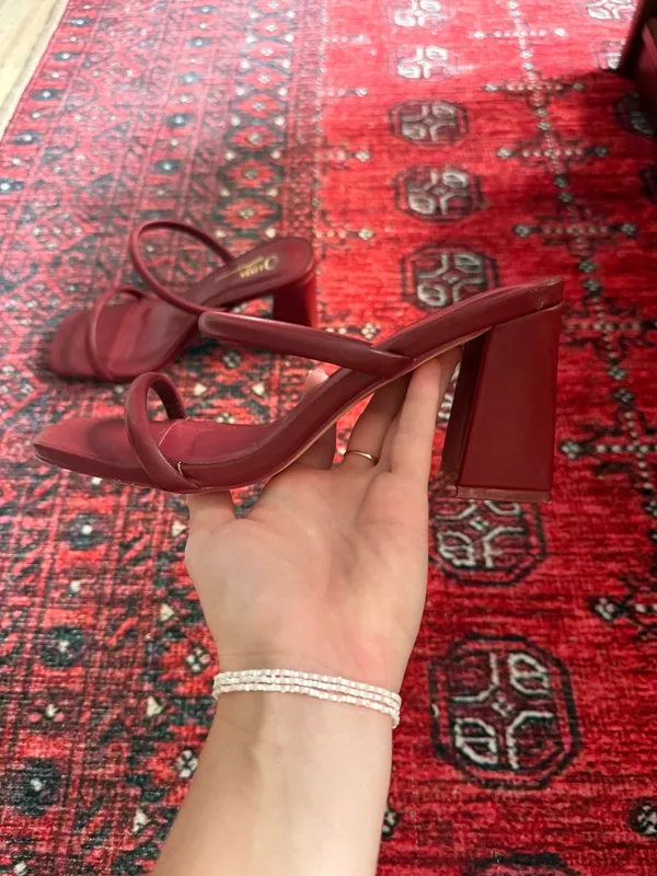 Miss Lola Burgundy Heels - Image 2
