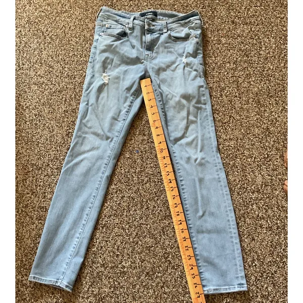 Aeropostale Copied - Light Wash Skinny Jeans Size 10 Women 27x30 Low Rise Stretch - Image 5