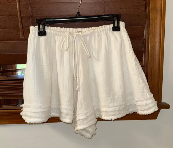 Free People NWT $168 Ivory Aldous Embroidered Button Front Raw Seaming Set S - Image 17