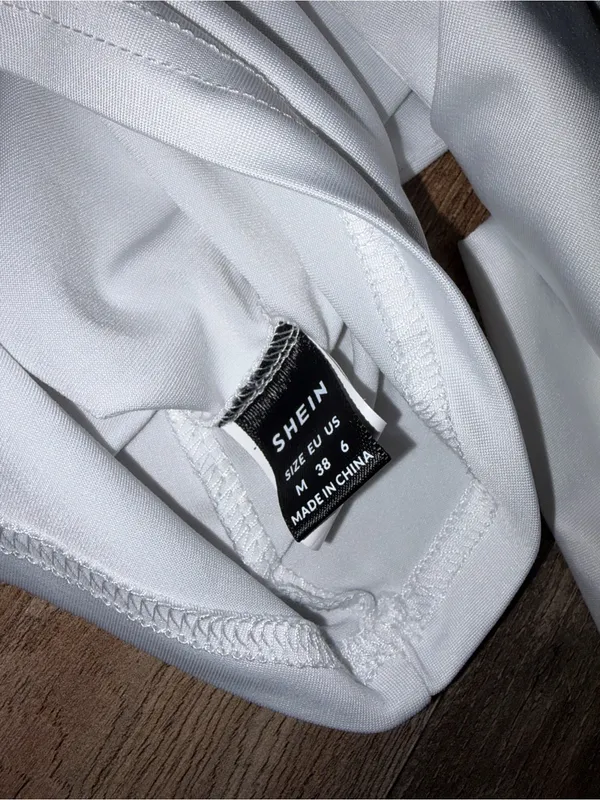 Classic Long-Sleeve Scoop Neck Top - White - Image 3