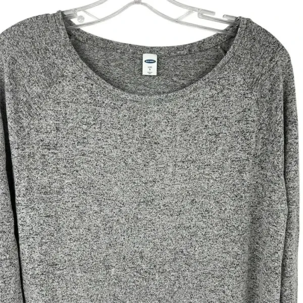 Old Navy Women's Gray Long‎ Sleeve Crew Neck Top Size S Casual Relaxed Fit - Image 2