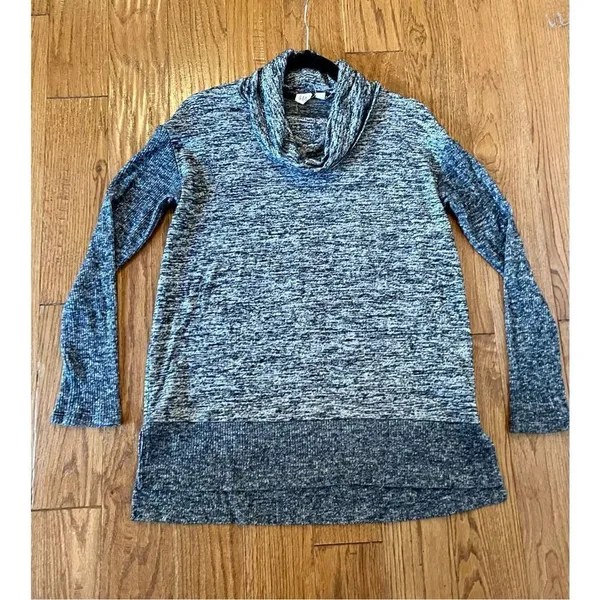 Gap navy cowl neck space dye sweater medium - Image 8