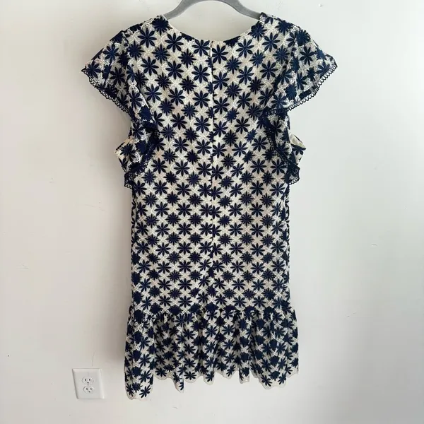 NWT Shoshanna Kassia Mini Dress Navy Ivory‎ Lace Size 10 - Image 9