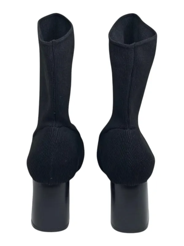 Vero Cuoio Real Italian Leather ᪥ Soft Stretch Sock Heeled Boots ᪥ Black ᪥ 7 235 - Image 5
