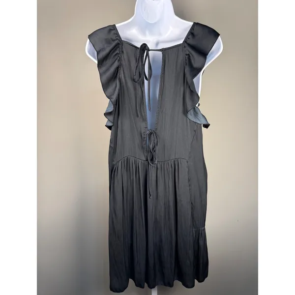 Free People Movement Want Your Love Black Smocked Mini Dress M‎ Balletcore Boho - Image 8