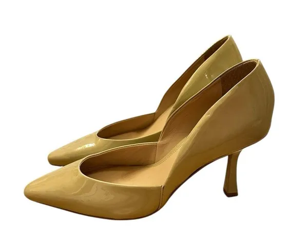 Vince Camuto Karala Beige Leather Mid Heel Pointed Toe Pump Choose 9.5M - Image 6