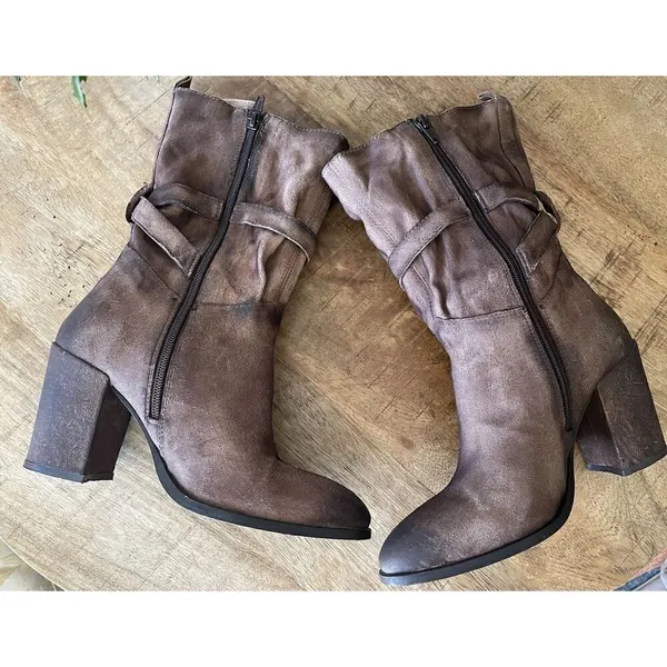 DIBA TRUE WOMEN'S WILL TON WESTERN BOOTS - ROUND TOE ZIPPER Size 8 - Image 7