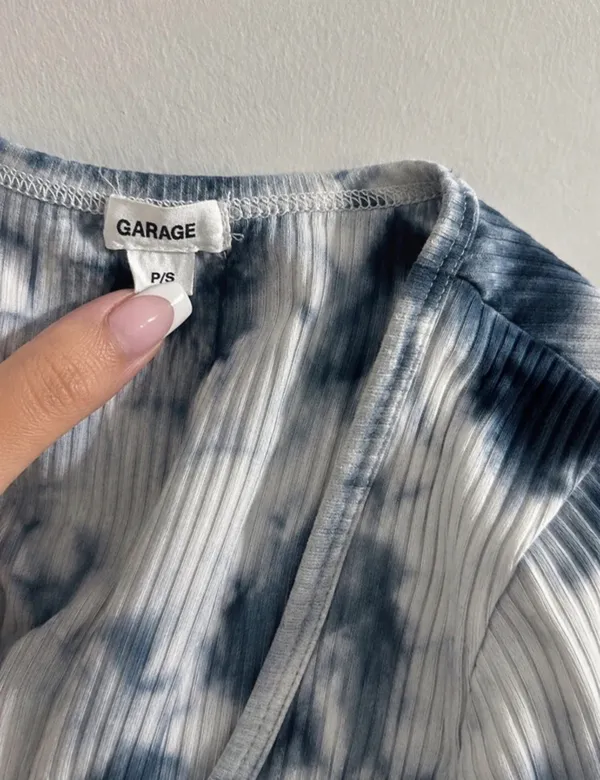 Garage Tie-Dye Long Sleeve Crop Top - Image 2