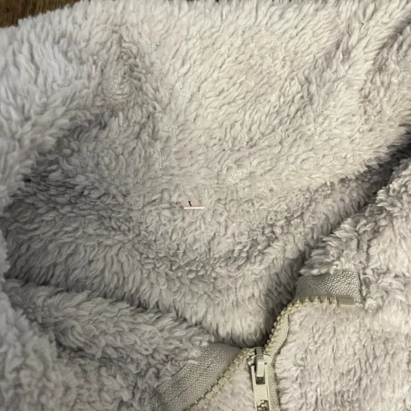 Fuzzy Teddy Jacket Gray Size L - Image 4