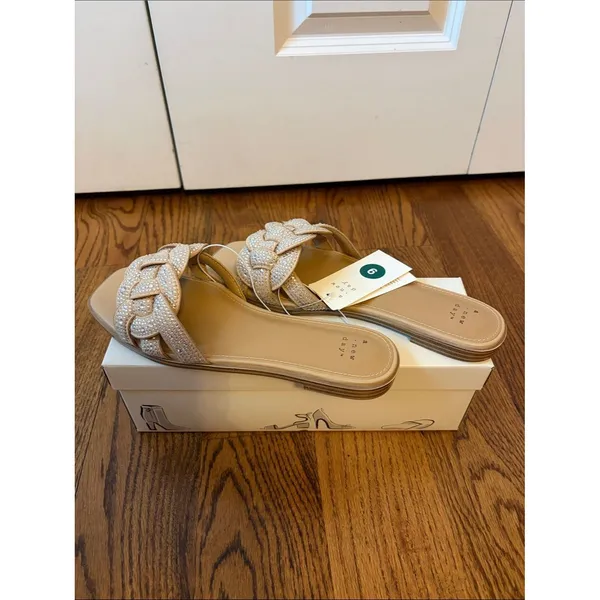 a new day Maggie Embellished Braided Slide Sandals Women’s Size 9 New with Tags - Image 3