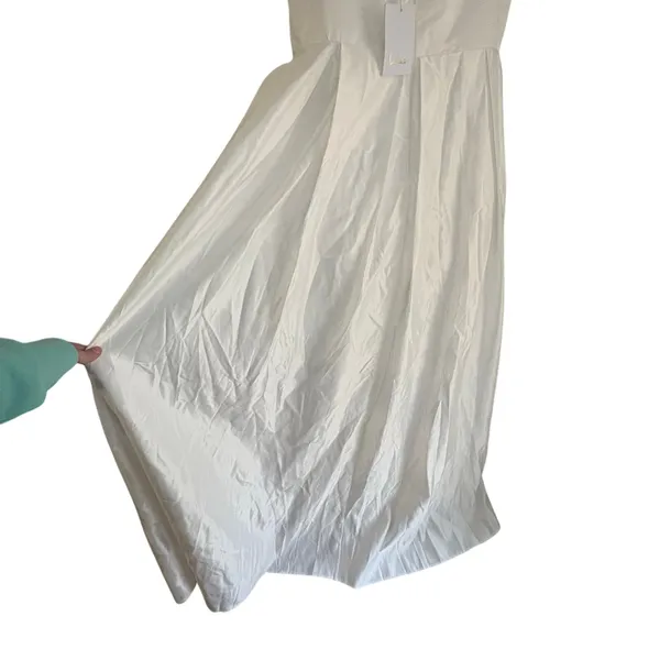 Lulu's Extraordinary Vow Off Shoulder Wedding Dress White XL Pockets A-Line - Image 10