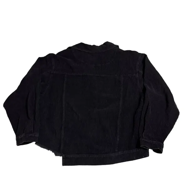 POL Women’s Corduroy Jacket Oversized Raw Edge Detail Size small black - Image 4