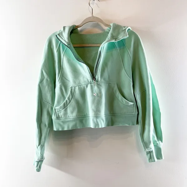 Lululemon Scuba Oversized Half-Zip Hoodie Wild Mint Green XS / S - Image 3