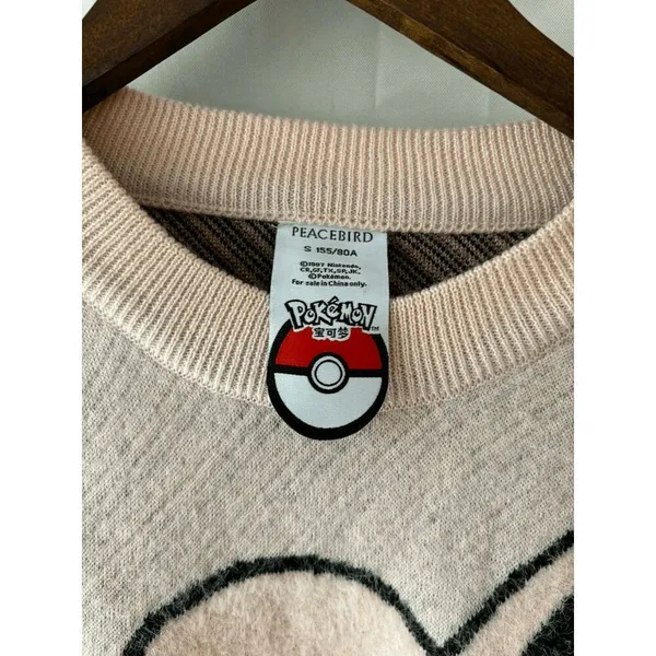 Peacebird X Pokemon Jigglypuff Sweater Unisex Size Small Chinese Exclusive - Image 3