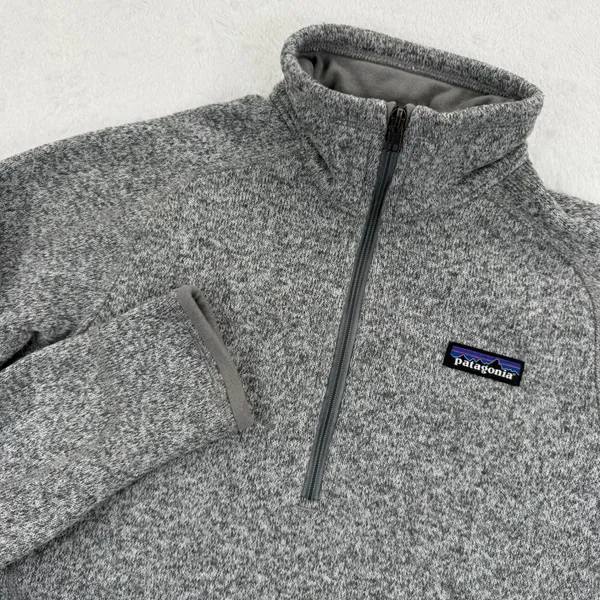 Patagonia Better Sweater Gray Pullover Small RCP‎ Advisors Logo Quarter Zip - Image 4